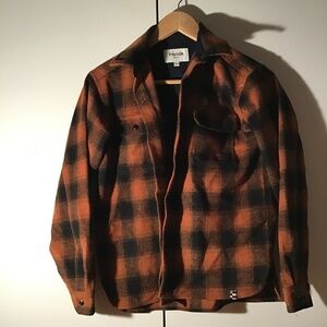 Plaid button cover up